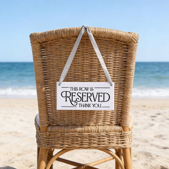 OUNONA 4-Pack White Acrylic Wedding Chair Back Signs for Reserved Seating, Perfect for Reception and Event Decorations