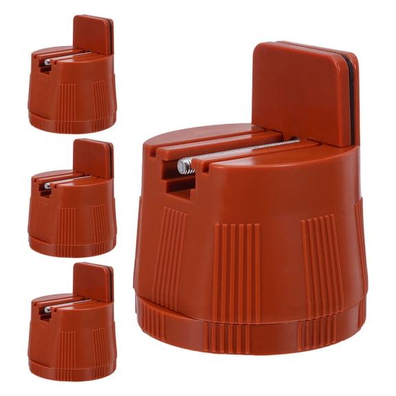 OUNONA 4-Pack Adjustable Furniture Leg Levelers Clamp and Brown Non- Pads Home Furniture Support
