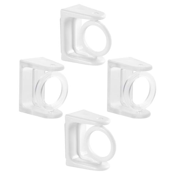 OUNONA 4Pcs Adjustable Tension Curtain Rod Bracket Plastic for Home Wall Mount Support