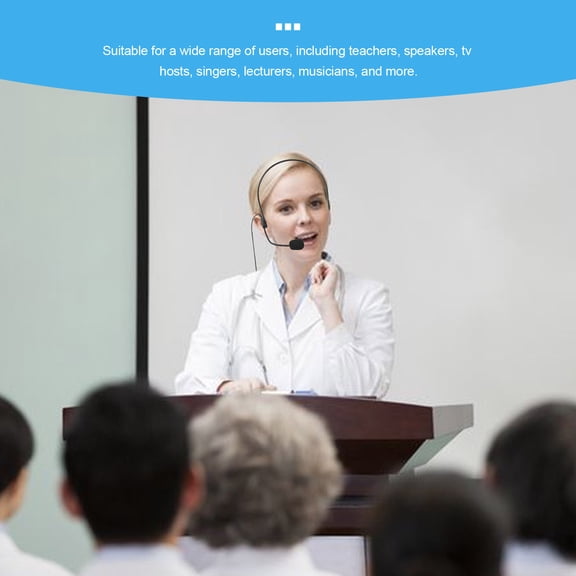 OUNONA 4Pcs Adjustable Wired Headphones Mic Black Ideal for Recording and Presentations