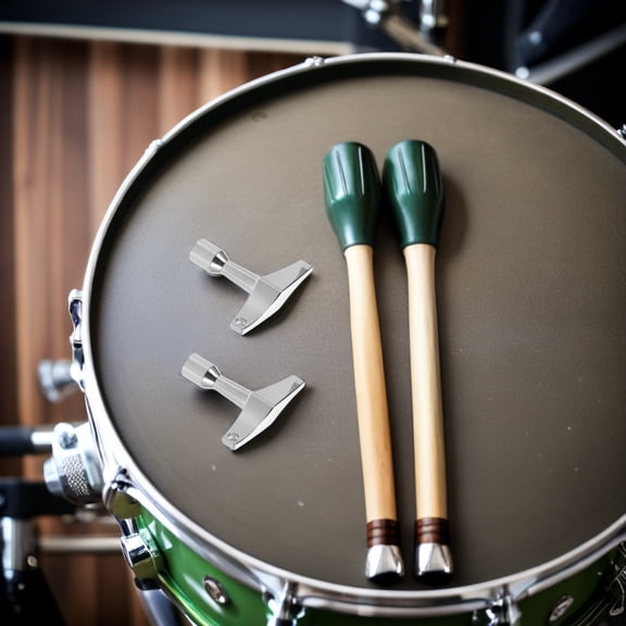 OUNONA 4Pcs Heavy Duty Silver Drum Kit Keys for Stable Tension and Durable Drum Hardware