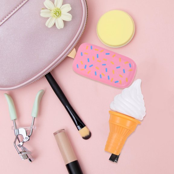 OUNONA 4Pcs Assorted Color Ice Cream Hair Barrettes Easy to Use Hair Clips for Casual Or Performance