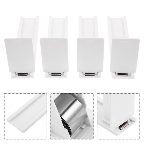 OUNONA 4Pcs Automatic Spring Loaded Shelf Pusher Organizer for Supermarket Display and Fridge Use