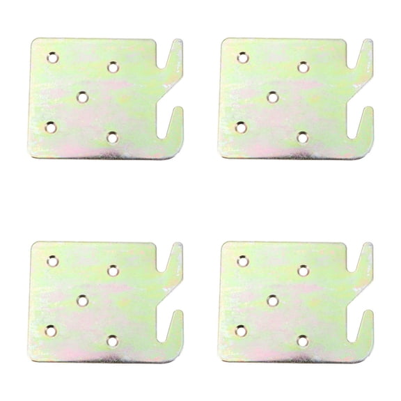 OUNONA 4-Pack Wood Bed Rail Connector Plates with Smooth Polished for Easy Installation and Support