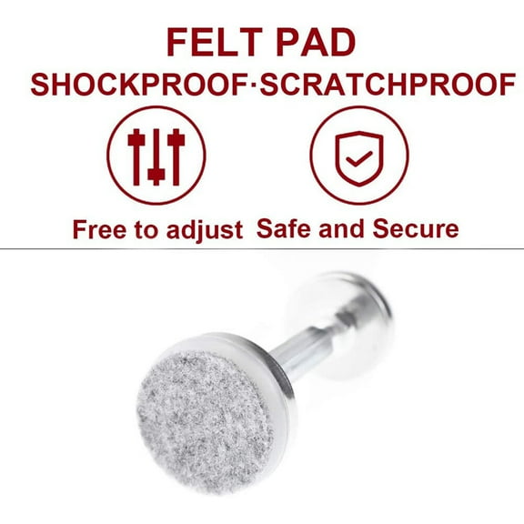 OUNONA 4Pcs Stainless Steel Bedside Fixer Adjustable Wall Stabilizer Sturdy Anti Sloshing Tool for Home