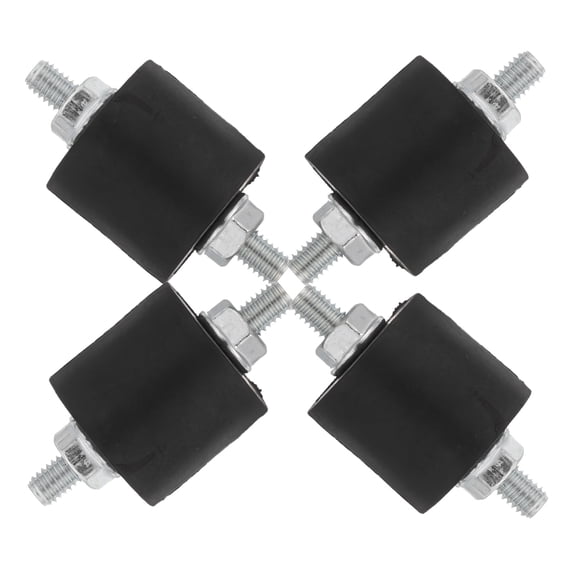OUNONA 4Pcs Black Air Compressor Noise Reduction Vibration Mounts with Nuts for Home Use