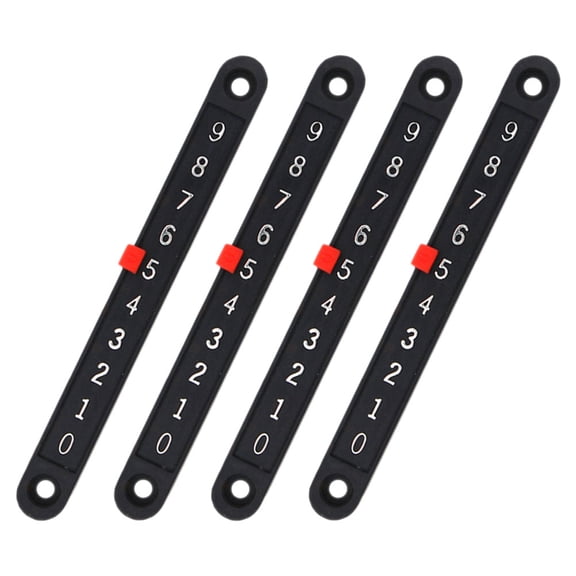 OUNONA 4-Pack Black Plastic Foosball Table Score Keepers with Bar Style Scoreboard for Multiplayer Game Tracking