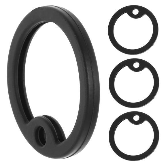 OUNONA 4Pcs Black Silicone Dog Tag Silencers Military Round Covers for Quiet Tag Protection and Edge Bumper
