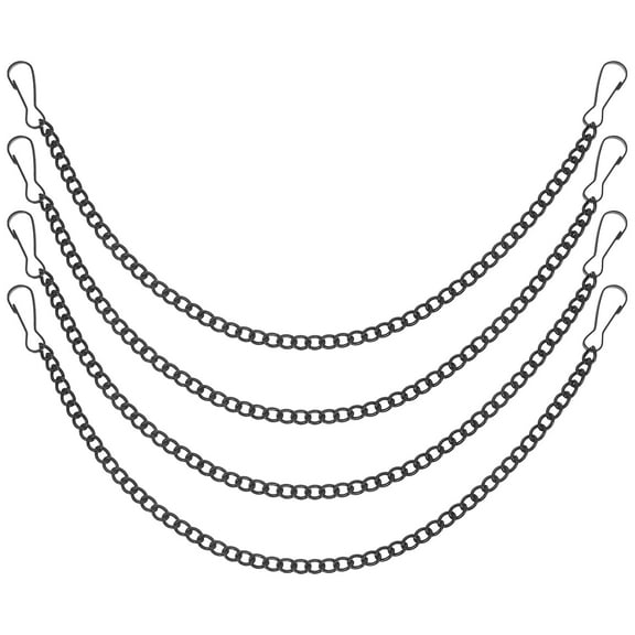 OUNONA 4Pcs Black Versatile Hanging Chains for Advertising Signs Indoor Outdoor Use Stable and Durable