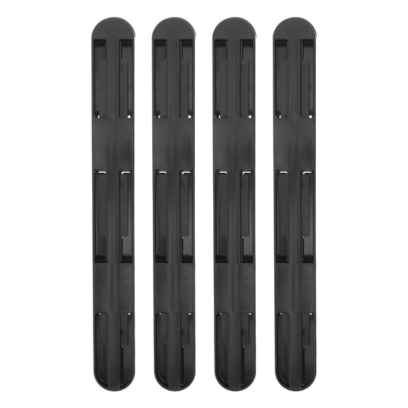 OUNONA 4-Pack Black Bottom Mount Drawer Slides Heavy Duty Cabinet Rails Track Quiet for Home and Office Use