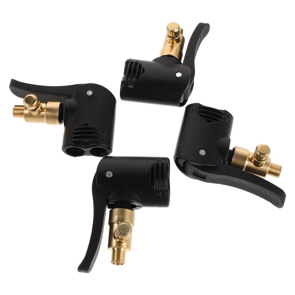 OUNONA 4Pcs Multi Valve Brass Tire Inflation Adapter Kit for Car and Bike Use