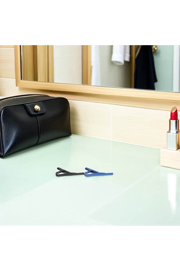 4Pcs Mens Tie Clips Set Assorted Color Brushed Metal Slide Clips for Business