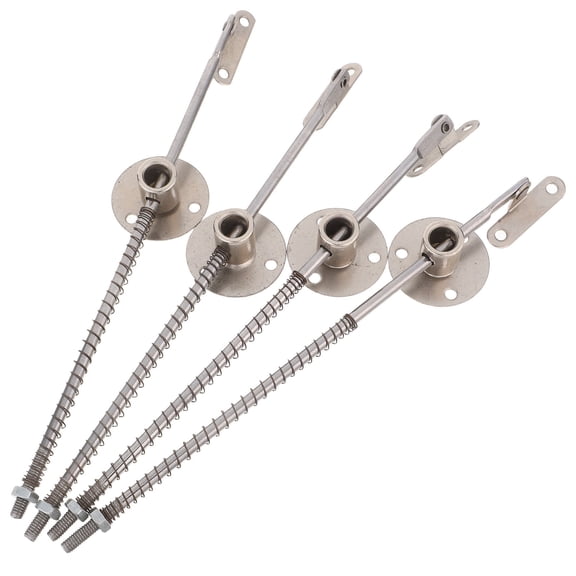 OUNONA 4Pcs Cabinet Door Buffer Damper Silver with Heavy Duty Support and Soft Close Lid Hinge