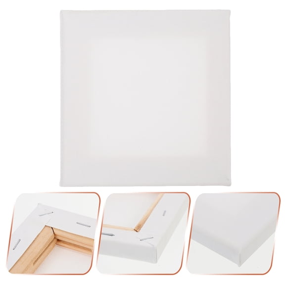 OUNONA Set of 4 White Wooden Canvas Panels, Safe and Practical for Everyday Use