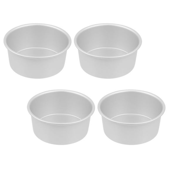 OUNONA Bakeware Round Cake Pan Anodized Aluminum 4Pcs 11.8X3.7In