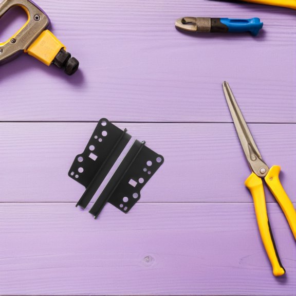 OUNONA 4Pcs Double Din Installation Trim Bezels Black for Car Audio Radio Mounting Bracket Kit