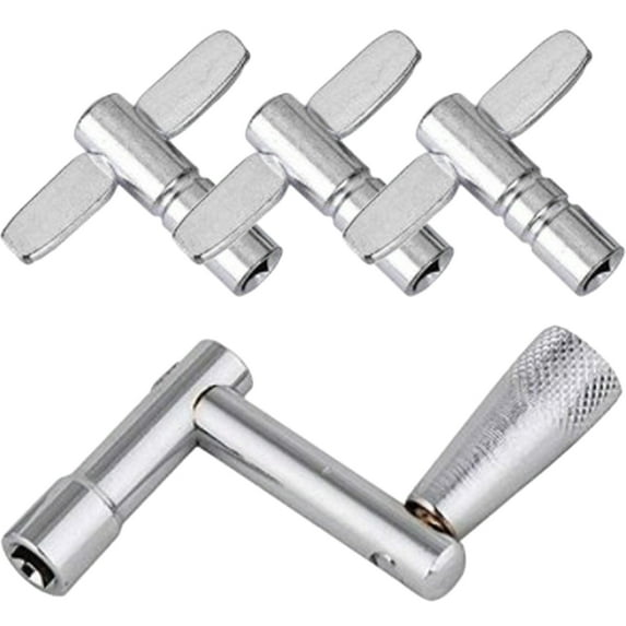 OUNONA 4Pcs Drum Keys Professional Drum Tuning Key Metal for Drummers