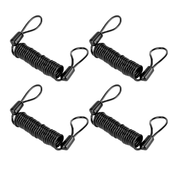 OUNONA 4Pcs Durable Bike Lock Wires Security Lock Wires Brake Lock Wire Reminders (Black)