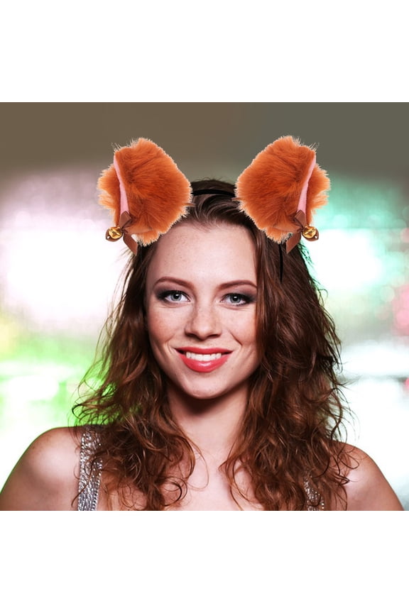 Set of 4 Faux Ear Headbands Multi Animal Hairbands for Holiday Parties and Special Events