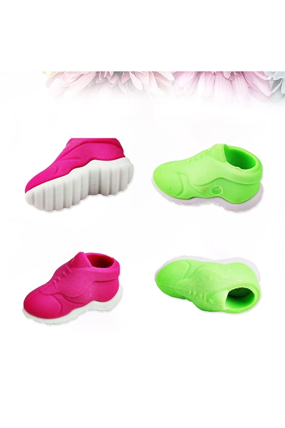 4Pcs Football Shoe Novelty Erasers Assorted Color Easy to Use for School Classroom Rewards