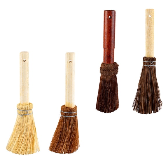 BESTYASH 4pcs Kitchen Dishwashing Tools Barbecue Cleaning Brush Wood for Dish Scrub Brush Restaurant