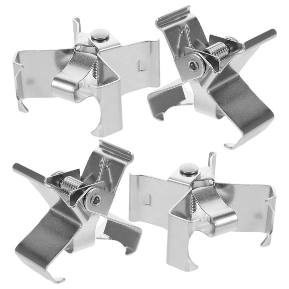 OUNONA 4Pcs Lightweight Plated Silver Metal Canvas Carrier Clips with Iron Frame Holders for Art