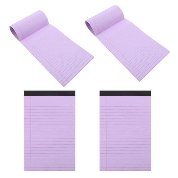 OUNONA 4Pcs Lined Writing Note Pad A5 Tearable Notepad Legal Pad Portable Memo Pad A5 Legal Notebook