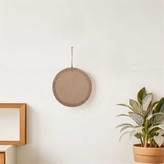 OUNONA Burlap Canvas Sheet Light Brown Linen for Oil Painting and Retro Wall Decor 4Pcs