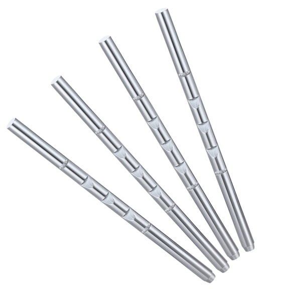 OUNONA 4Pcs Plated Silver Straight Metal Headrest Rod Replacement for Car and Rv Seats Adjustable Support Pole