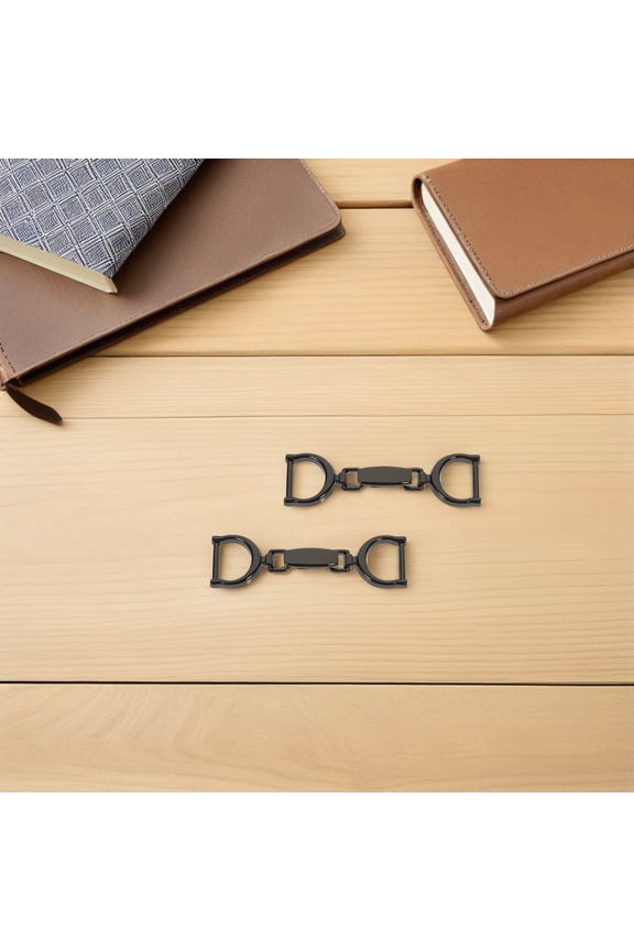 4Pcs Metal Shoe Buckles Dark Grey Adjustable Chain Buckles for Shoes Clothes and Belts Decoration