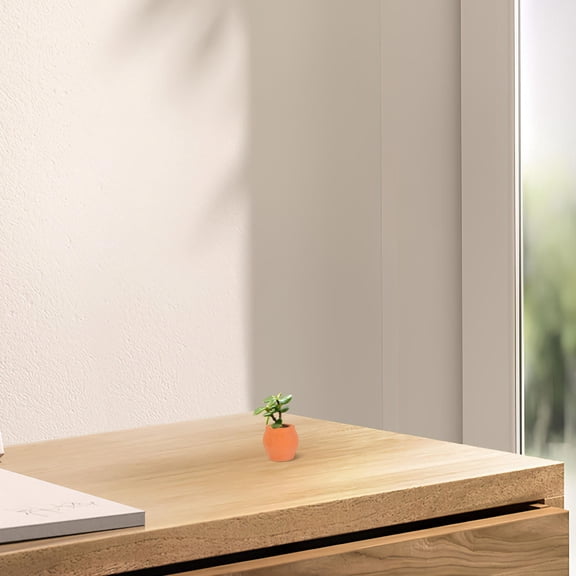 OUNONA 4Pcs Mini Room Planting Set For Busy Individuals Round Waterproof Pots