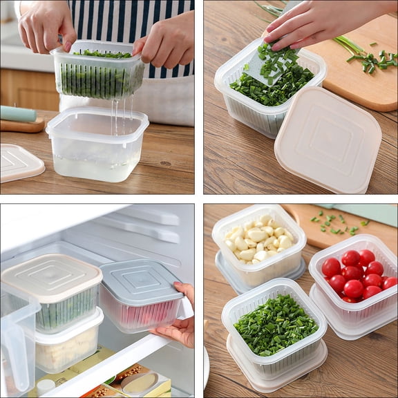 OUNONA 4Pcs Onion Storage Box with Transparent Design and Sealing Fresh Keeping Feature