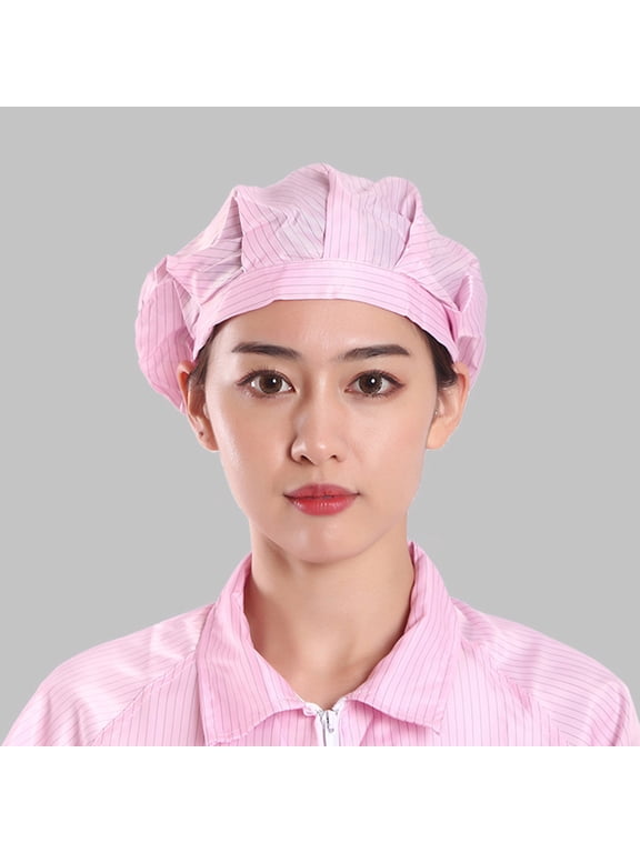 4 Pcs Anti-Static Work Hats, Polyester Mesh Window Hair Cover Caps for Kitchen, Lab, Factory, Food Service, Daily Use