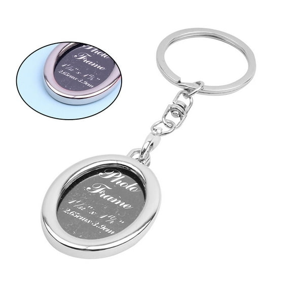 OUNONA Sturdy Oval Metal Key Chain Hanging Decor Keyring Gift for Holding Keys 4Pcs