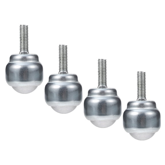 OUNONA 4-Pack Plated Transfer Rollers Metal Caster Wheels with 360 Rotation for Workbench and Industrial Use
