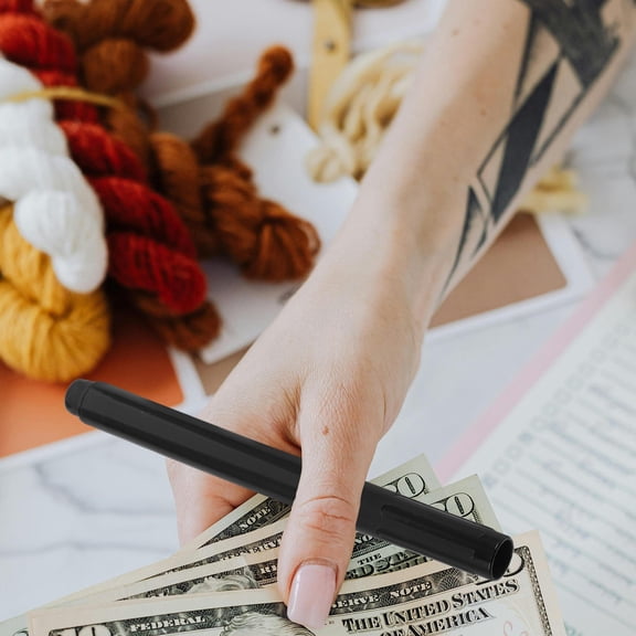 OUNONA 4Pcs Black Currency Verification Pen with Slant Tip for Fraud Prevention