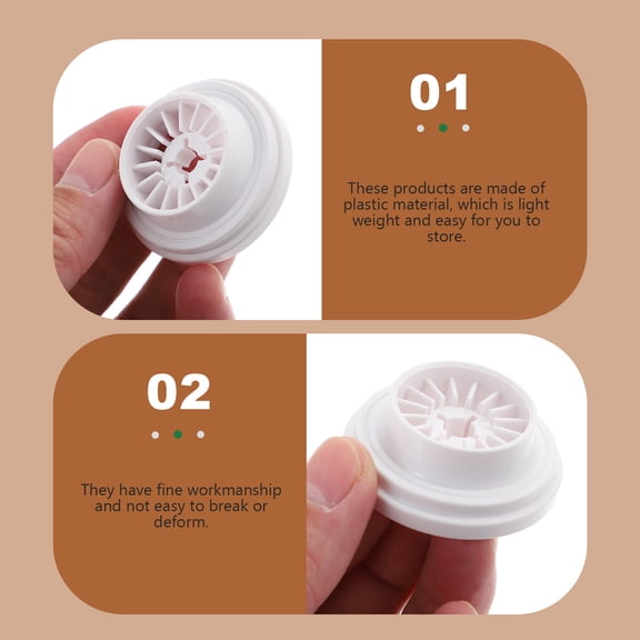 OUNONA 4Pcs Professional Plastic Spool Pin Caps for Sewing Machine Use Sturdy and Easy to Store White