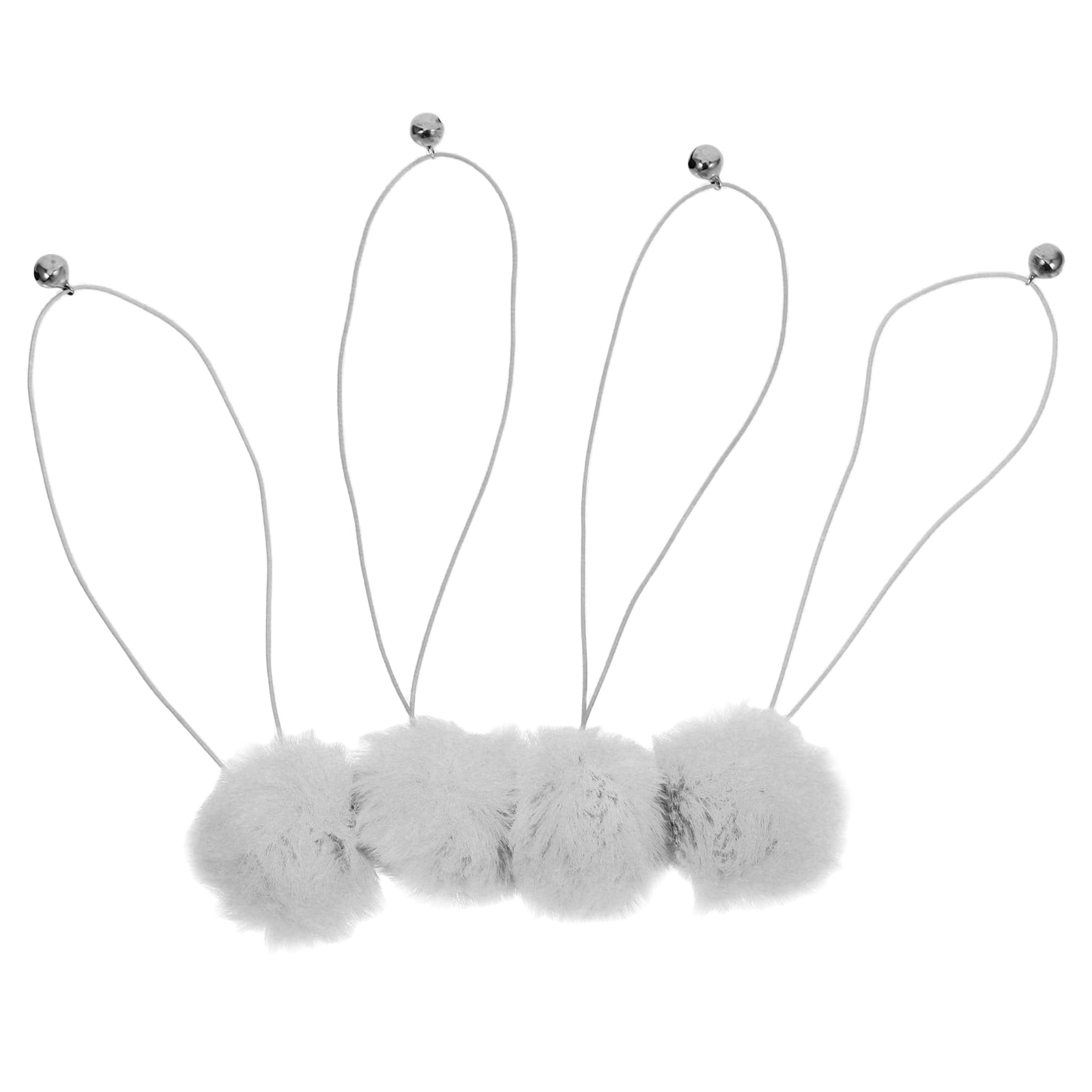 OUNONA 4Pcs Replaceable Cat Spring Ball with Bell for Scratching Post and Cat Tree Accessories