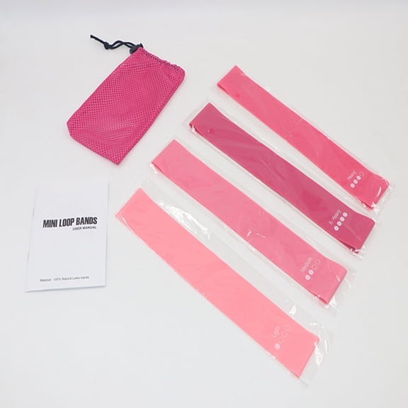 OUNONA 4Pcs Resistance Exercise Band Lightweight Portable Design for Muscle Activation and Strength