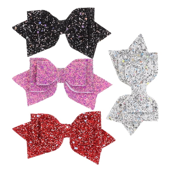 OUNONA 4Pcs Reusable Artificial Straw Bow Toppers Assorted Color Straw Accessories for Decoration