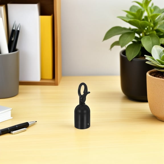 OUNONA 4Pcs Rope End Clasp with Hook Black Zinc Alloy Stanchion Rope Accessory for Crowd Control