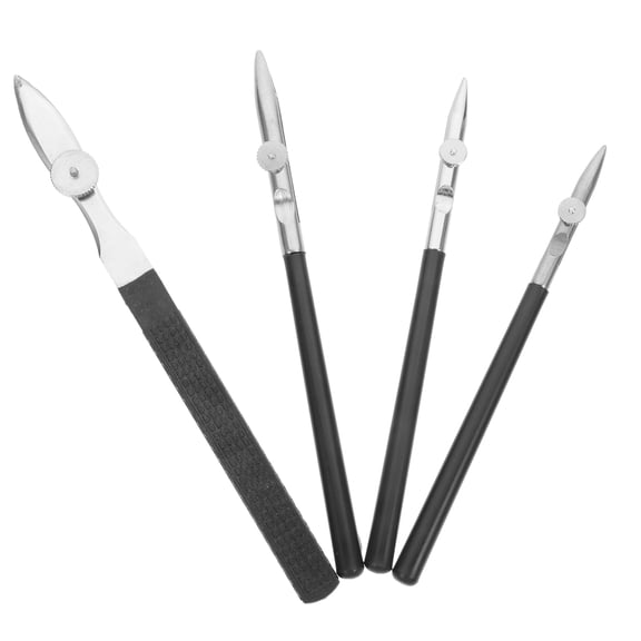 OUNONA 4Pcs Ruling Pen Set for Paint Adjustable Line Pen Painting Tool with Plastic and Metal Materials