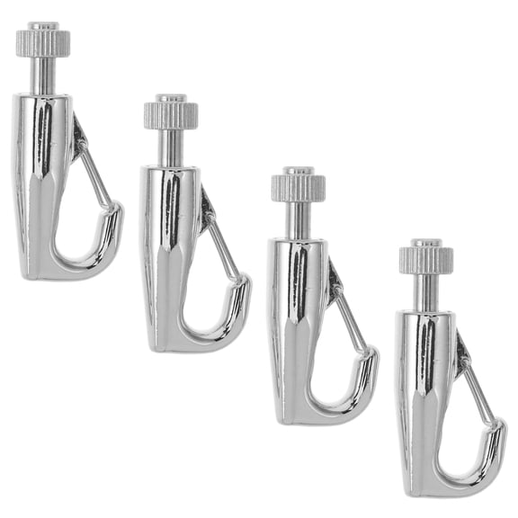 OUNONA 4-Pack Stainless Steel Picture Rail Hooks with Wire Rope Hangers for Gallery, Drywall, and Wall Art Display