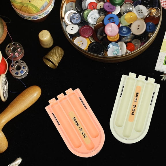 OUNONA 4-Pack Plastic Sewing Needle Storage Tubes with Lids, Portable Pin Organizer for and Convenient Use