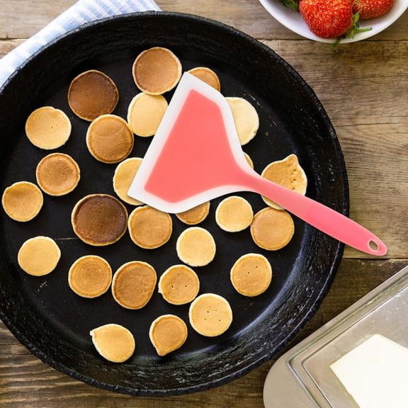 OUNONA 4Pcs Nonstick Silicone Pancake for Cooking Wide Multiuse Kitchen Utensils Assorted Colors