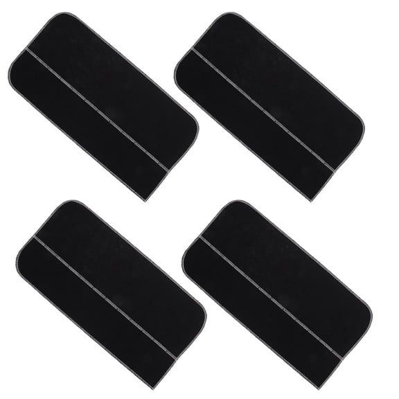 OUNONA 4-Pack Silverware Storage Bags Black Cloth Roll with Anti-Tarnish for Kitchen Utensils Organization