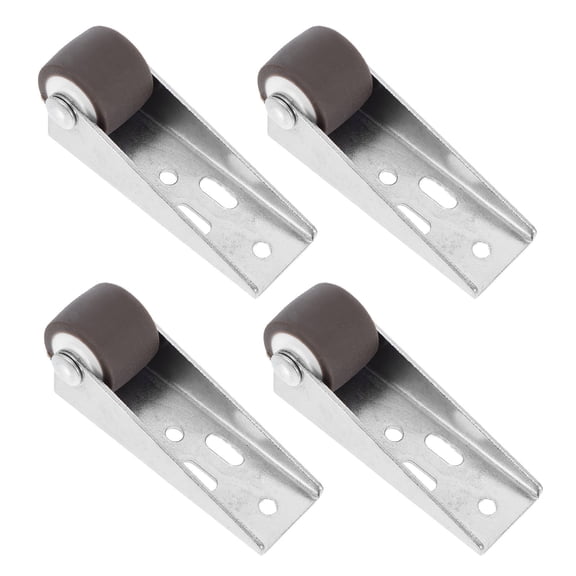 OUNONA 4-Pack Sliding Door Cabinet Rollers with Rubber Wheels, Silent Smooth Furniture Casters for Easy Sliding
