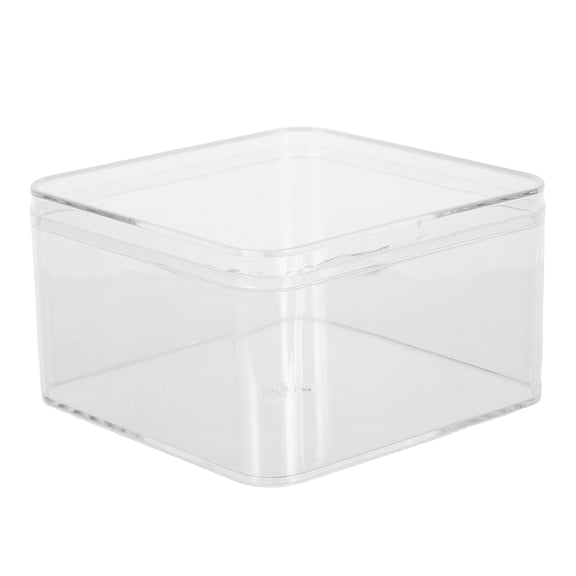 OUNONA 4Pcs Small Clear Acrylic Display Cubes with Lids for Travel and Home Storage
