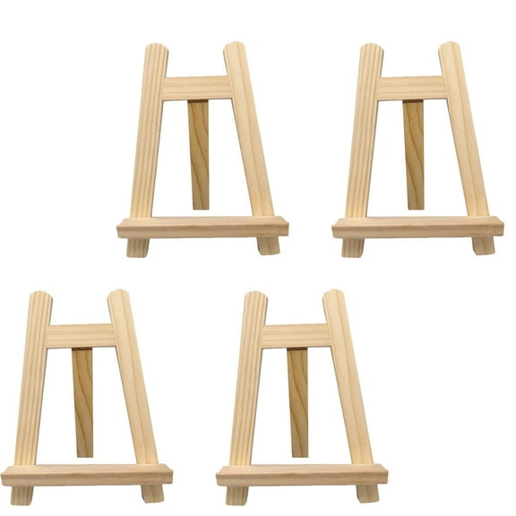 4Pcs Wooden Easels for Calendar Display Rack Photo Frame Brackets Painting Storage Holder for Home and Shop