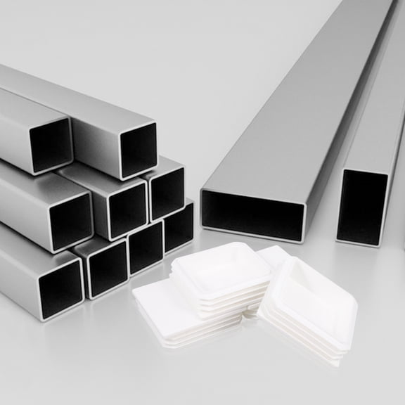 OUNONA 4Pcs Square Post Caps White Plastic Fence Protector for Tube End Water and Debris